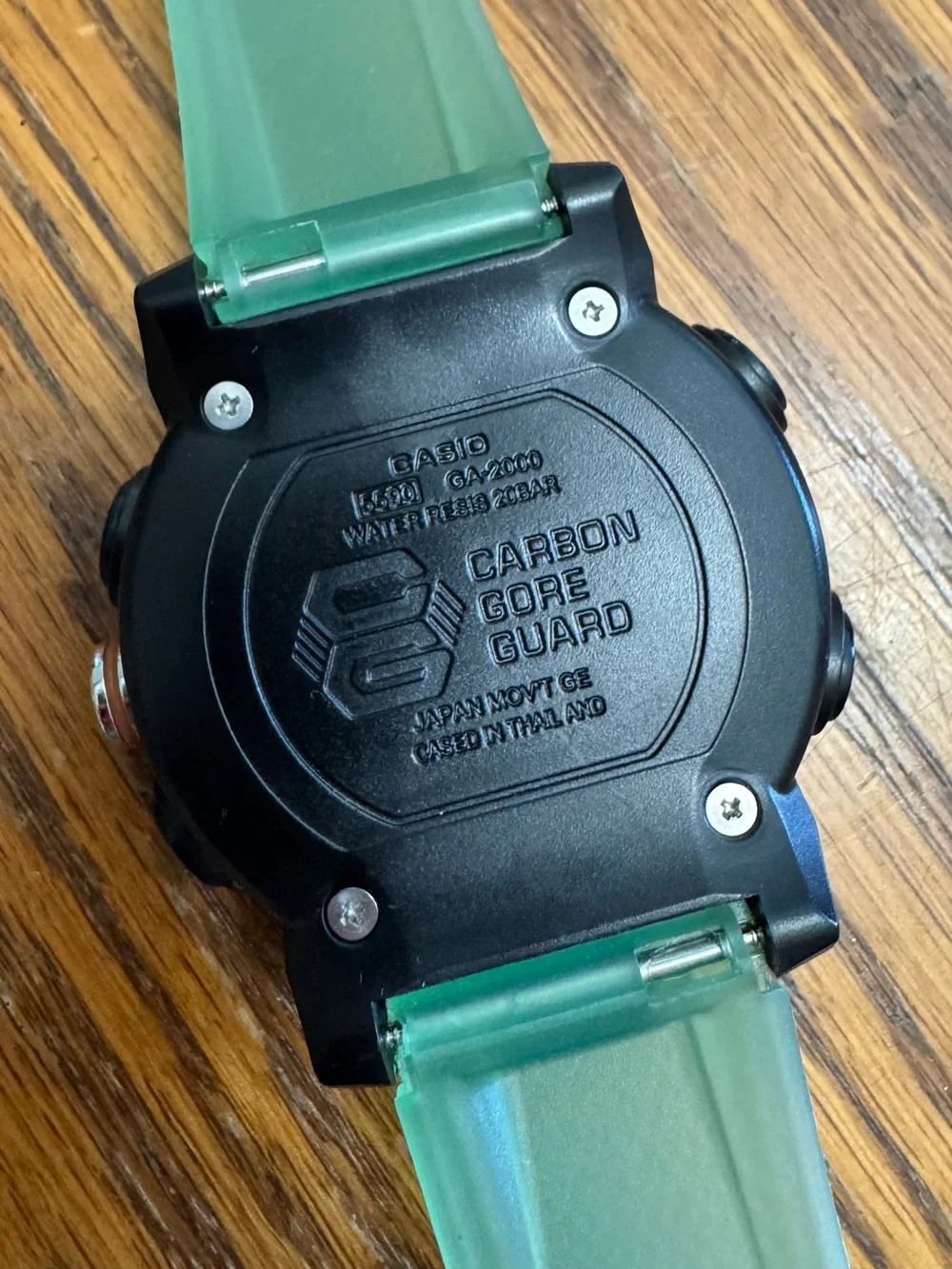 G-Shock Green Strap with Orange Bezel Analog-Digital Watch